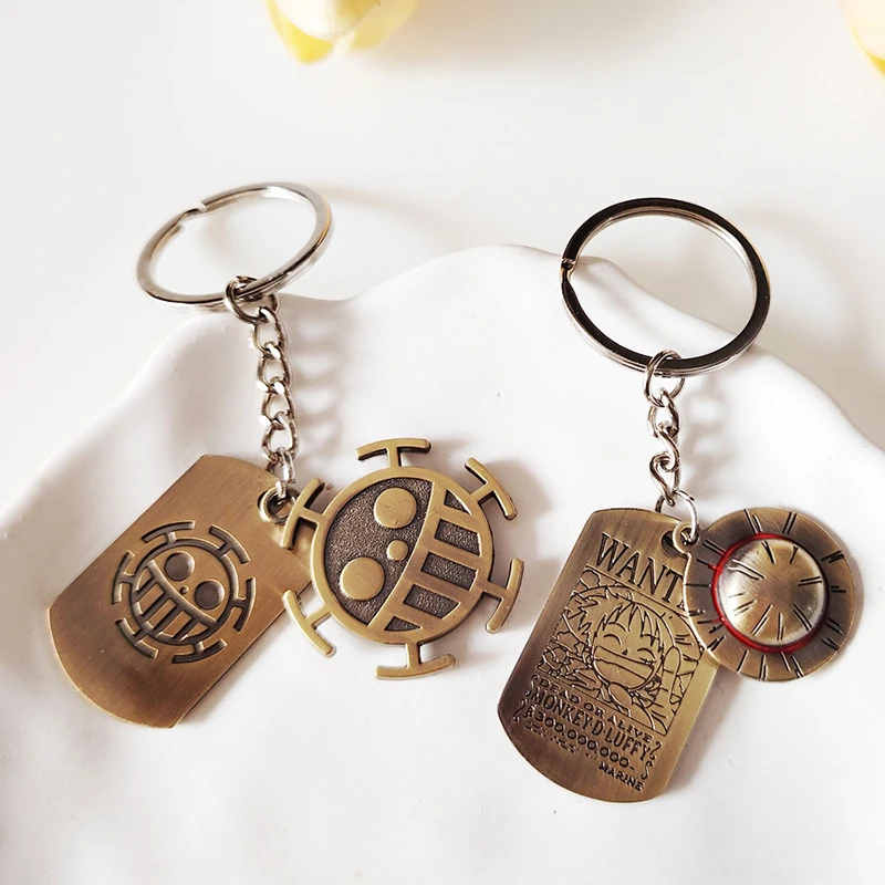 Anime One Piece Keychain Luffy Ace Law Chopper Anime Peripheral Cartoon Cute Keyring Bag Charm Backpack Accessories Gift image 2