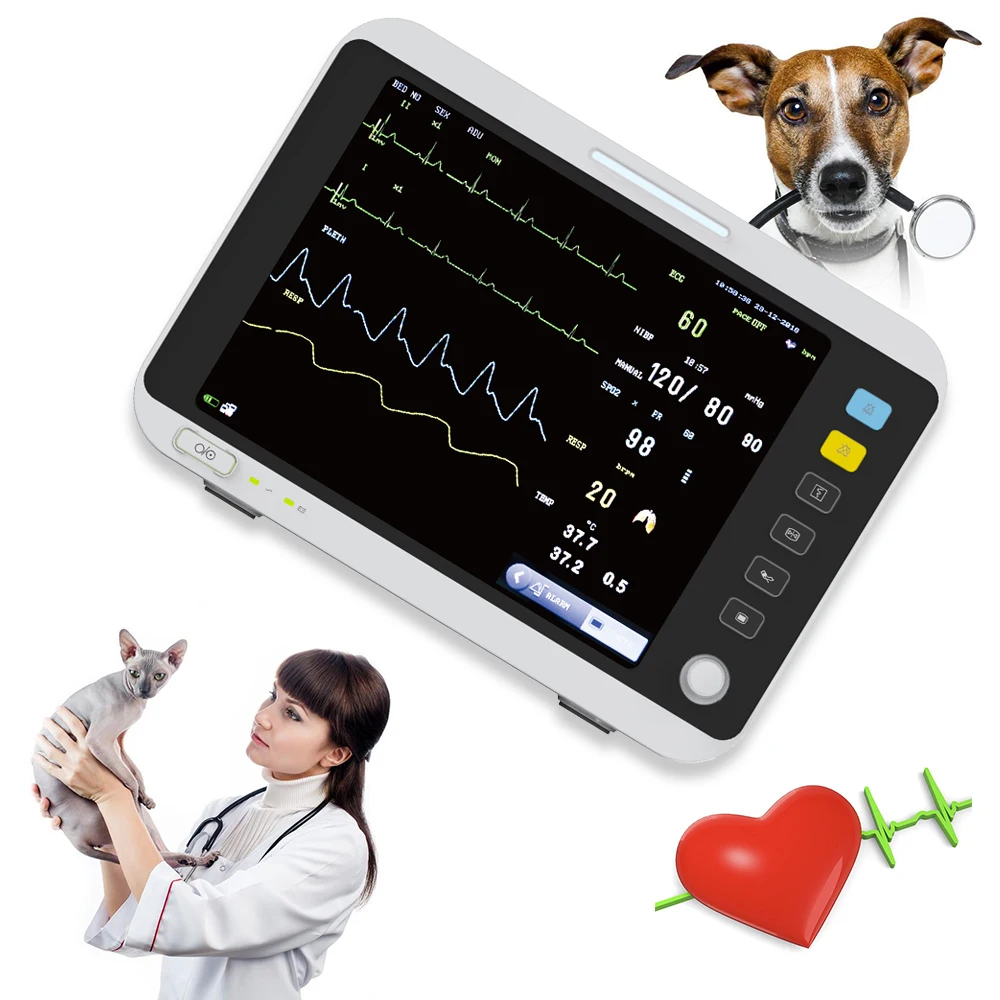 OLIVE Pet Monitor Multiparametro Portatil Vet Anesthesia Monitor Multiparameter Etco2 Veterinary Monitor With Co2