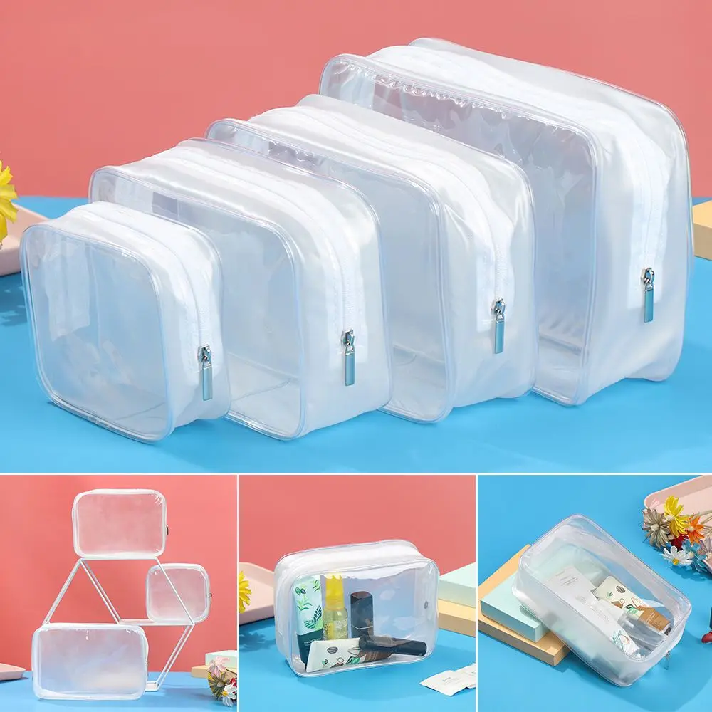 Transparent PVC Bags Travel Organizer Clear Makeup Bag Beautician Cosmetic Bag Beauty Case Toiletry Bag Make Up Pouch Wash Bags