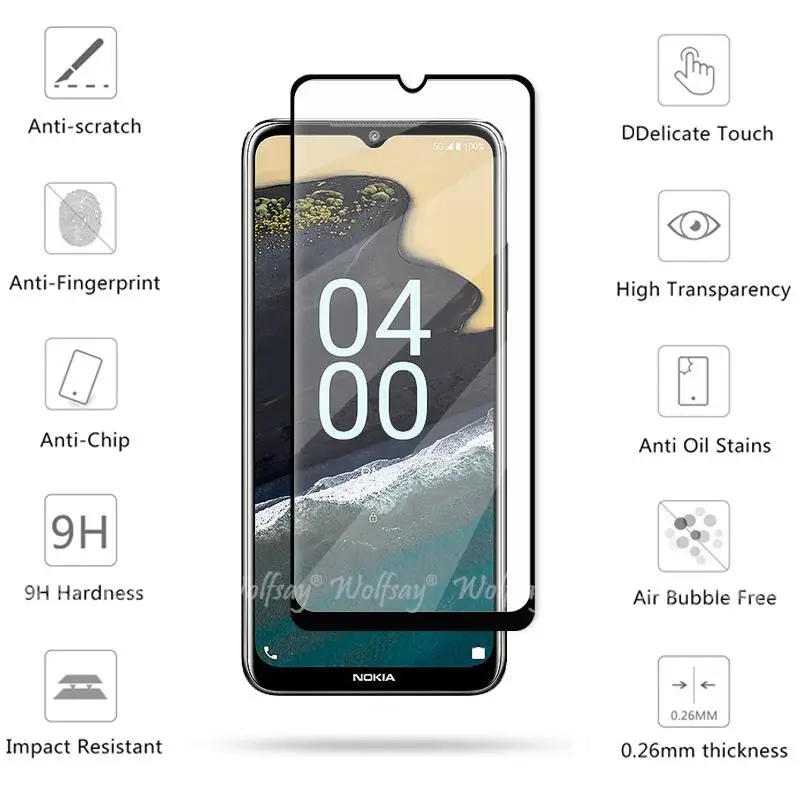 Tempered Glass For Nokia G400 Glass For Nokia G400 G300 X20 X10 C200 C100 G20 Glass Screen HD Full Cover Protector Camera Film