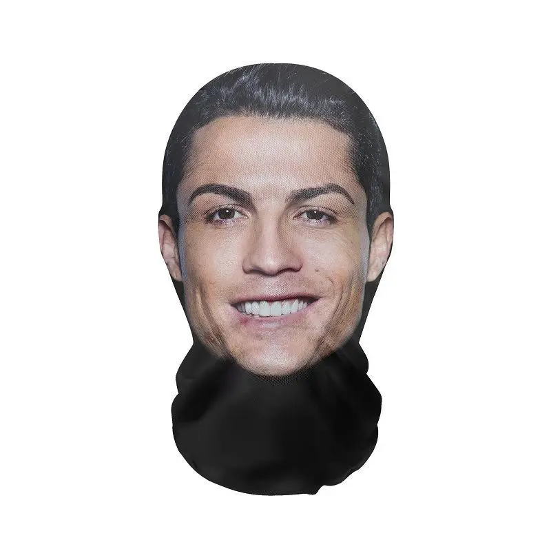 Funny Full Face Mask 3D Printed Celebrity Face Masks Elastic Mesh Halloween Cosplay Party Props Balaclava Headcovers B1
