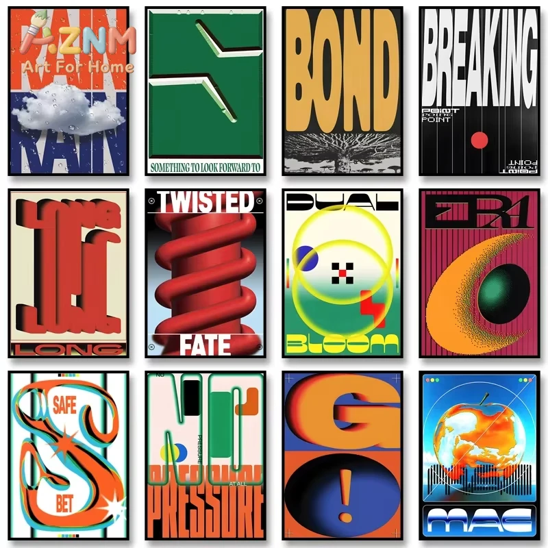 

1 шт. Классический абстрактный постер RAIN, настенный художественный принт в стиле середины века, картина на холсте для офиса, дома, комнаты, спальни, декоративные изображения