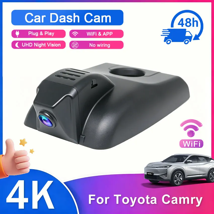 Car DVR 4K HD For Car Camera Video Recorder Front Rear View Camera Car Accessories For Toyota Camry 8th Gen XV70 2018-2020