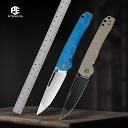 Petrified Fish PFP11 Folding Knife on Bearing Jackknife Pocketknivesedc 14C28N Steel Folding Survival Outdoor Camping EDC Tool