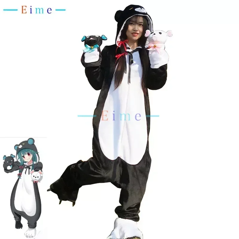 Anime Kuma Kuma Kuma Bear Cosplay Costume Yuuna Pajamas Women Jumpsuits Flannel Suit Home Sleepwear Party Clothing