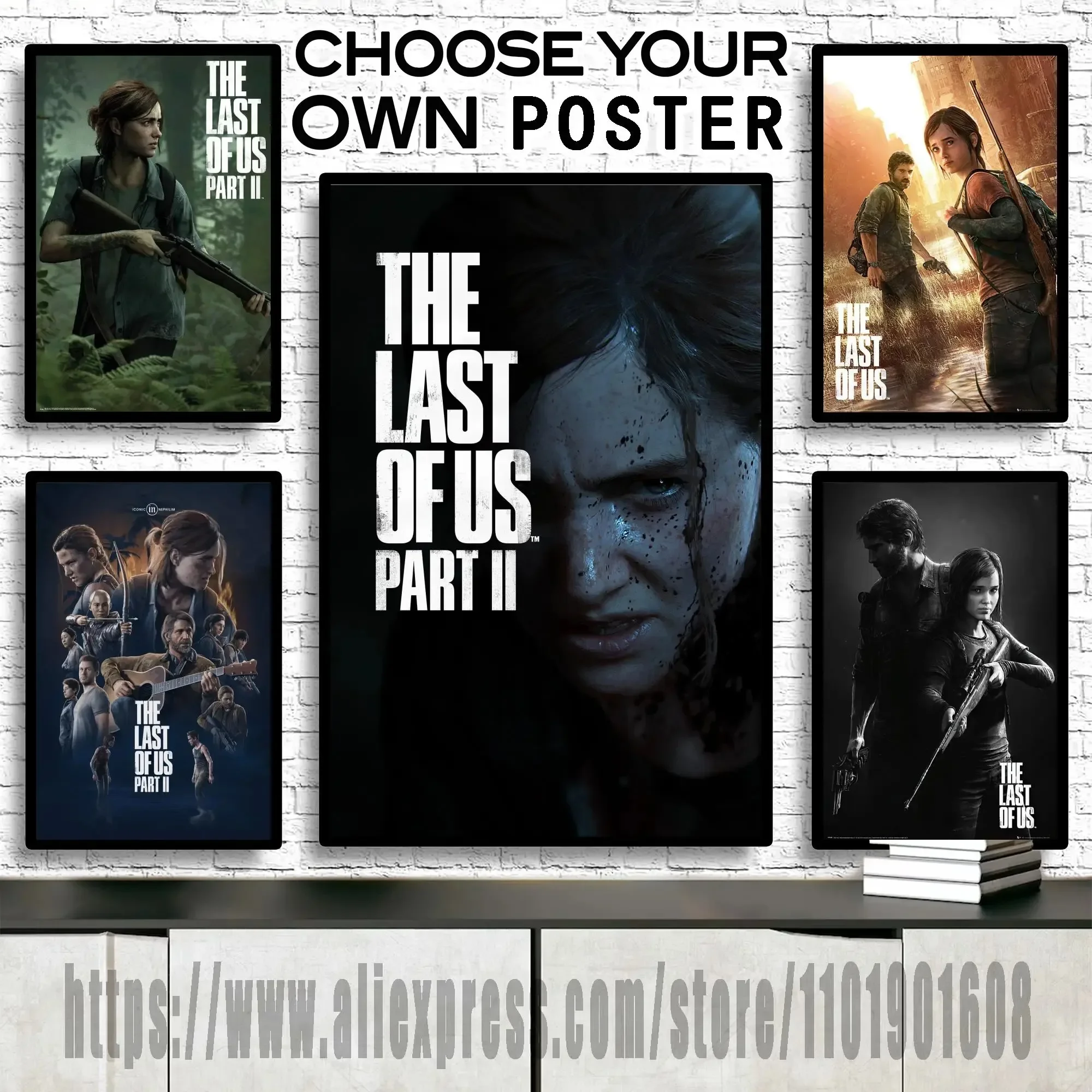 الكلاسيكية The Last Of Us الجزء الثاني - الألعاب الجمالية قماش اللوحة الملصقات والمطبوعات جدار صورة فنية لتزيين غرفة المعيشة