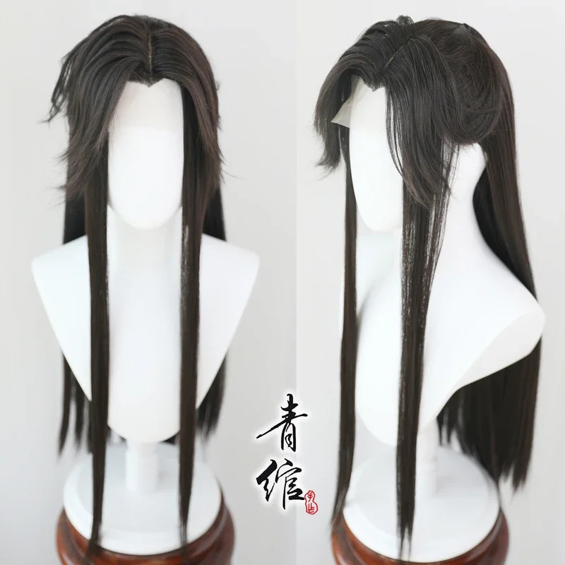 Han Fu Mo Ran Xiao Ce'an Xiao Fuxuan Dan Tai Jin Cos Wig Versatile Ancient Style Silver Black Han Fu Cosplay Costume Halloween