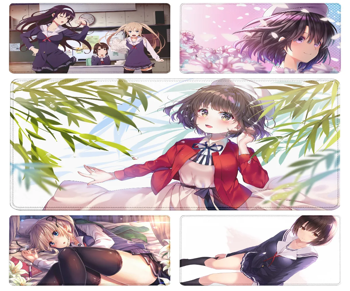 

Anime Saekano How to Raise a Boring Girlfriend Rubber Mouse Pad 900x400mm AccessoryDeskpad Table desk decor Mouse Pad LeatherLap