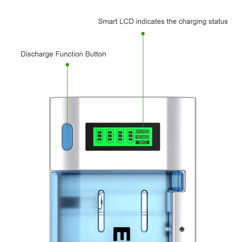 New Rechargeable LCD Display Smart Screen Battery Charger For 1.2v Ni-MH NI-CD AA/AAA/C/D/9V Size Batteries