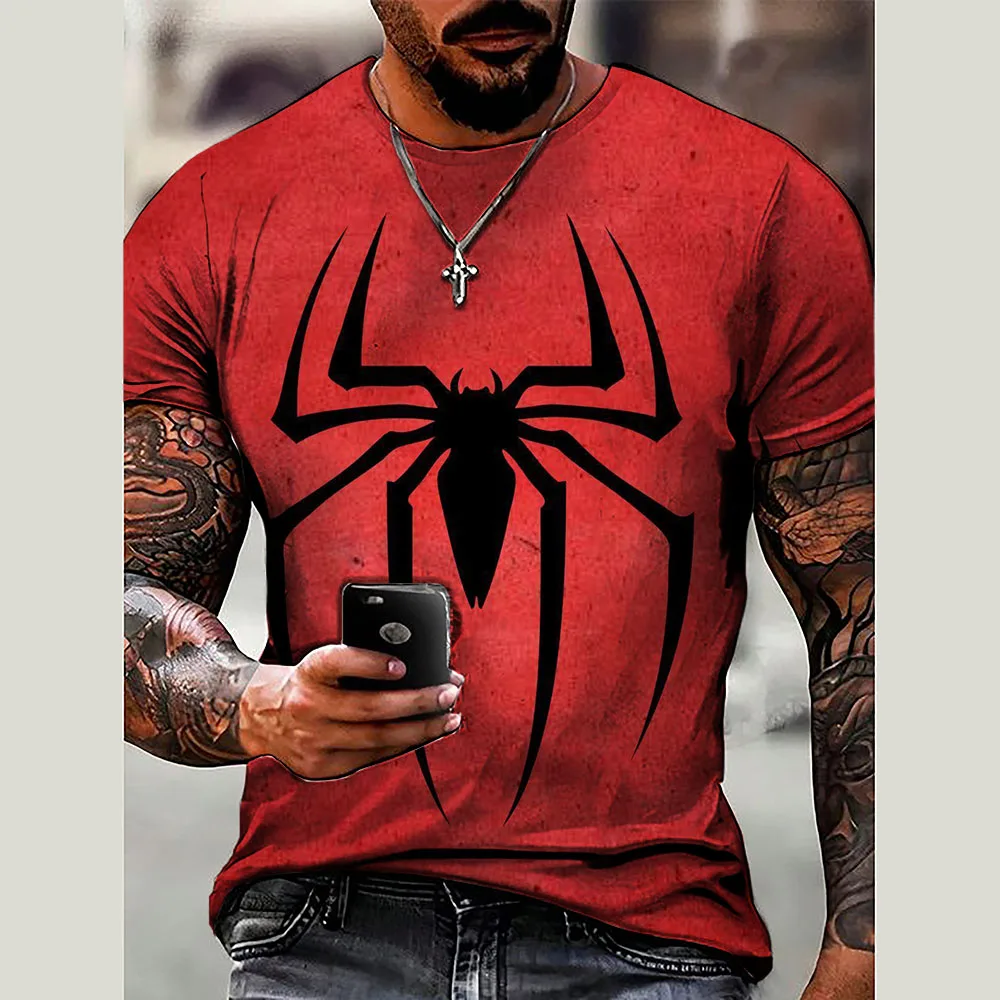 

Disney 2024 Summer Parent-child T-shirt Marvel Spider Man 3D Digital Print Pattern, Fashionable Short Sleeved, Family Clothing