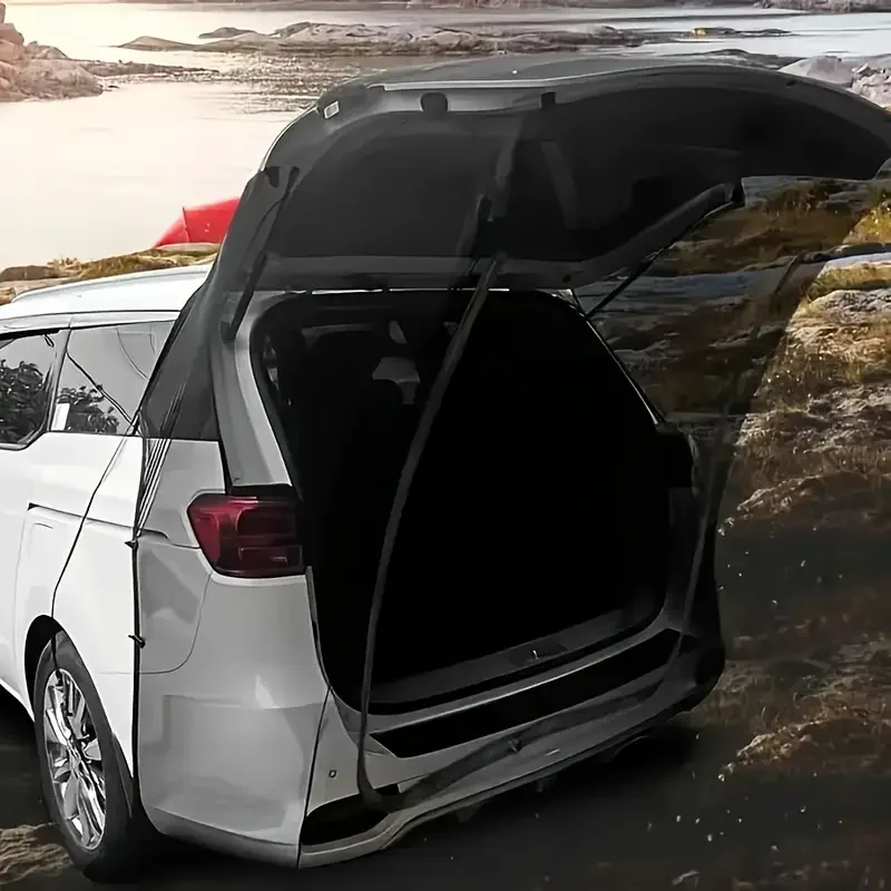 

1PC Super Elastic Mosquito Net SUV Trunk Without Lining Black Woven Mesh Curtains Road Travel And Off-Road Vehicle Mosquito Net