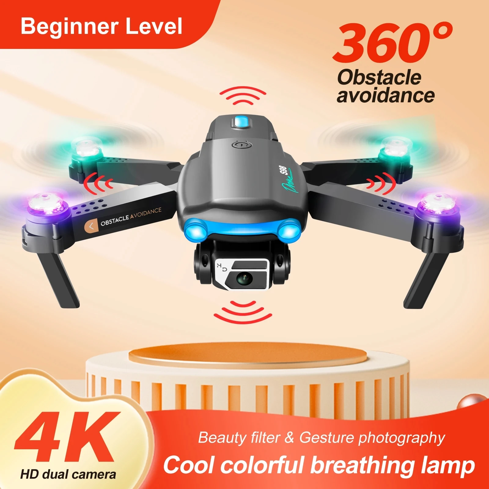 S98 RC Drone Battery 3.7V 1800MAH Battery/Propeller/USB S98 Obstacle Avoidance UAV RC Drone Accessories S98 Dron Battery Blades