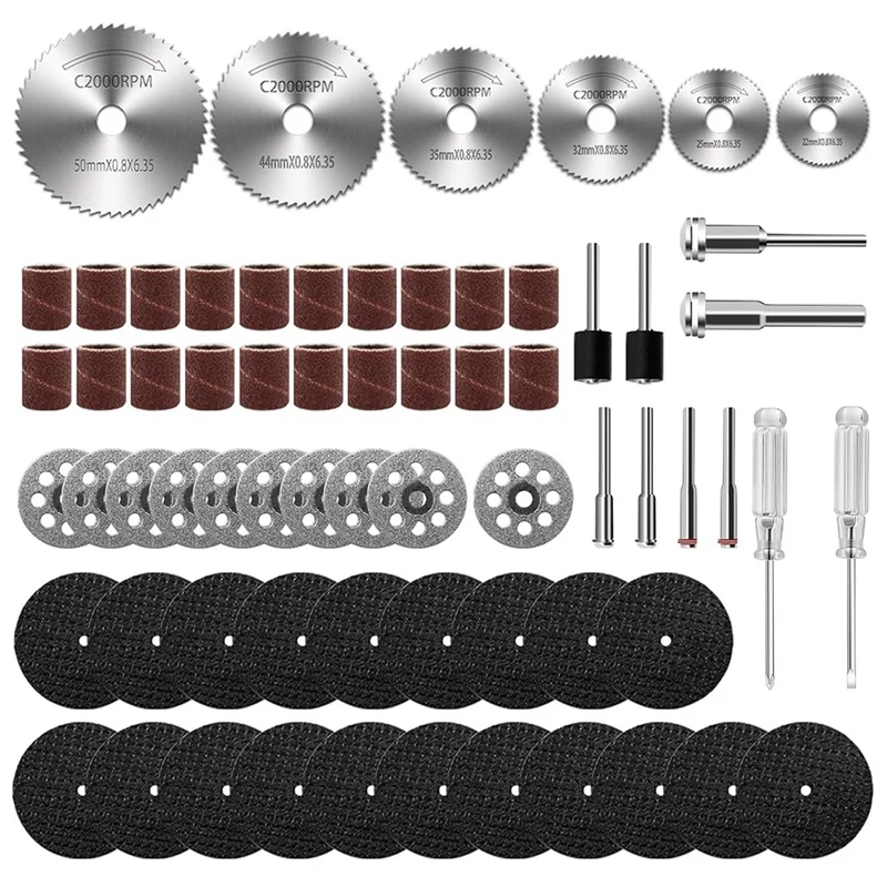 

NEW_66Pcs Набор отрезных кругов для вращающегося инструмента Dremel, 20 режущих дисков