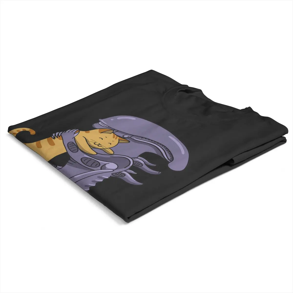 Alien Hugs Cat xenomorph ripley face hugger Cute T-Shirt for Men Novelty 100% cotton Printed t-shirt Big Size mens clothes