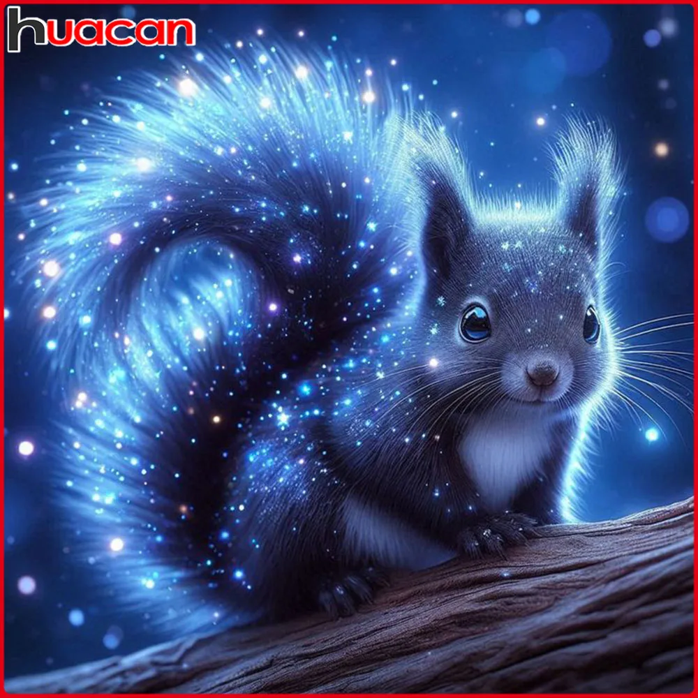 

Huacan Diamond Painting Squirrel Tree Diamond Mosaic Animal New Collection 2025 Handmade Gift