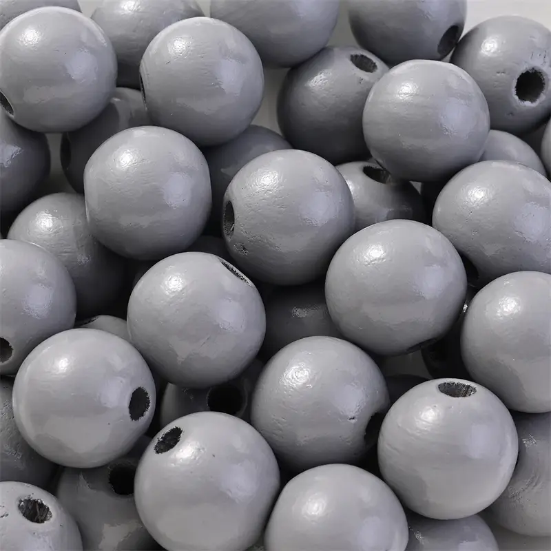 50Pcs 16mm Colorful Wooden Beads Round Straight Hole Loose Spacer Beads For Diy Bracelets Necklaces Jewelry Accessories - Image 21