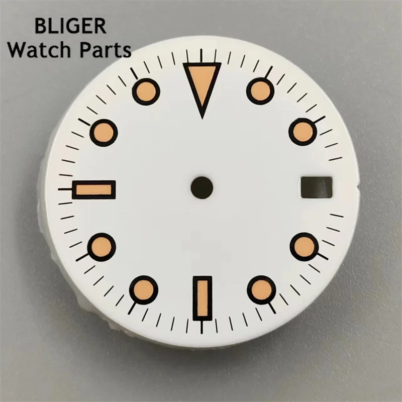 BLIGER-Cadran de Montre Sterys Noir Blanc Vert Shoous, Cadran Vert pour NH35, Fit 3.0, 39 Montres, Pièces Accessoires de Mouvement, 29mm