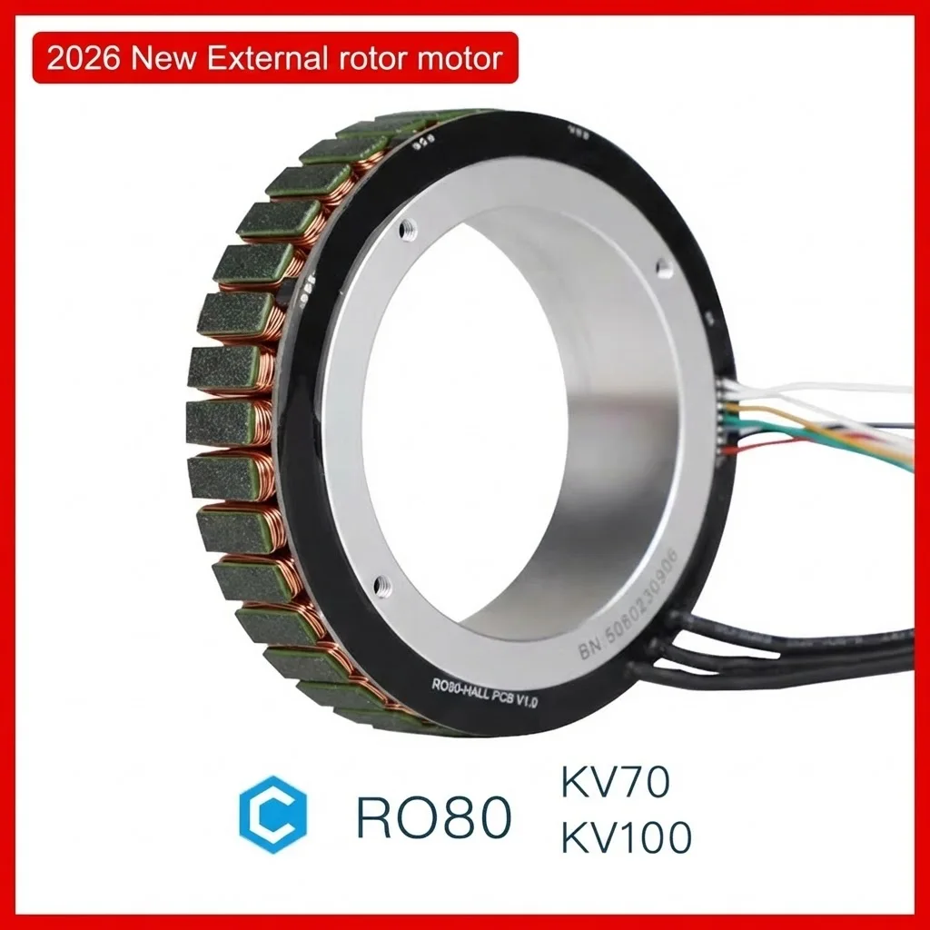 2026 New CubeMars RO80 External Rotor Motor KV105 High Torque Frameless Brushless DC Motor for Exoskeleton Robot Joint