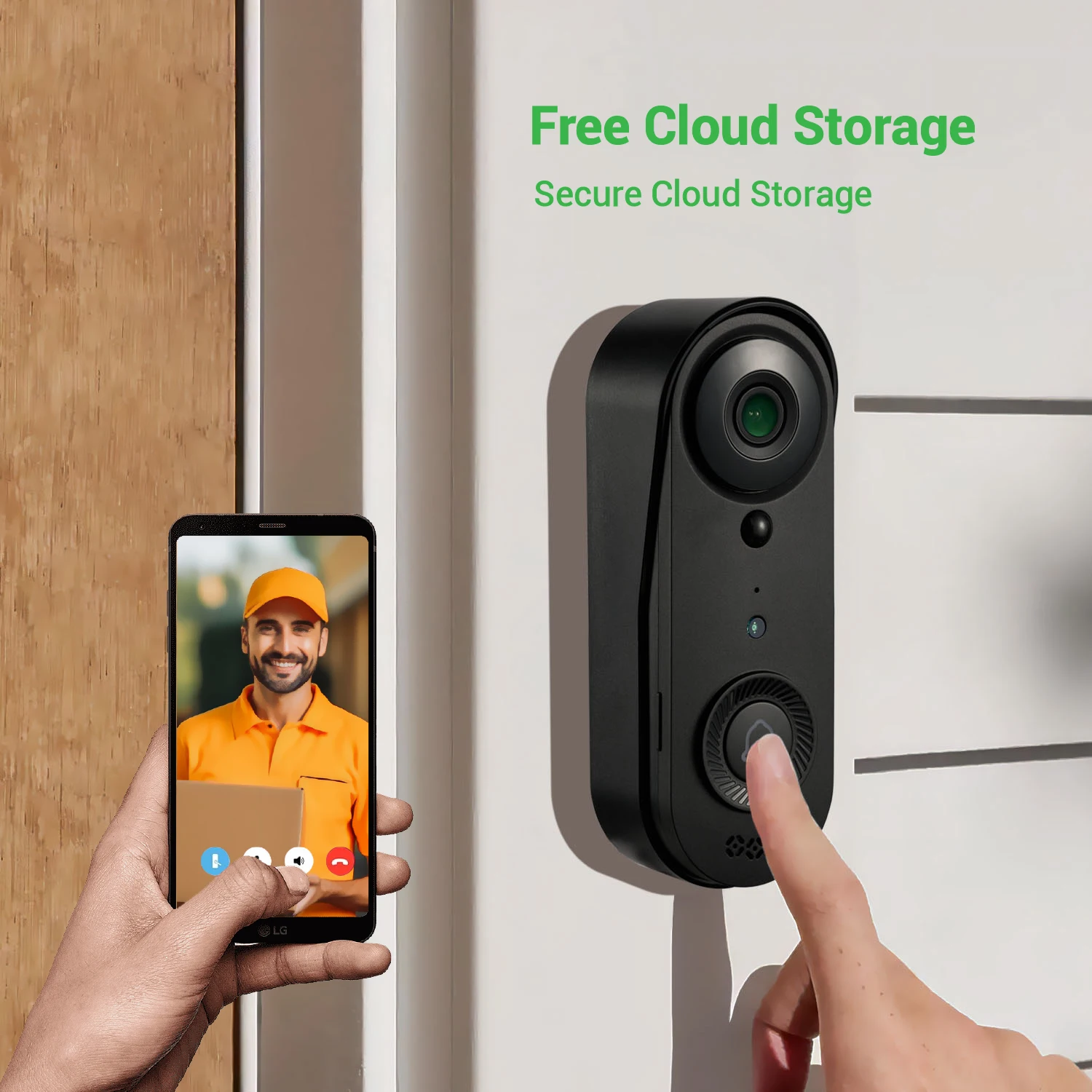 iCam365 APP 2MP 1080P Wireless WIFI Doorbell Video Door Phone Visual Door Camera Peephole Viewer