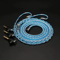 ivipQ-237 DIY 8 Çekirdekli 7N OCC + Grafen + Alaşımlı Bakır Gümüş Kaplama Modüler Fiş Kulaklık Yükseltme Kablosu, IE900 IE600 AKG N5005