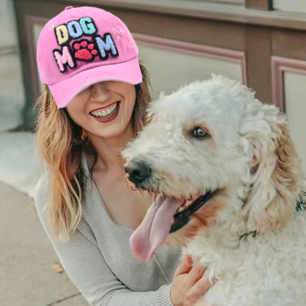 Gorra de béisbol Unisex con letras de perro MoM, gorras vaqueras de algodón Vintage para mujer, sombrero informal para exteriores para primavera, accesorios para el cabello para mujer, sombreros