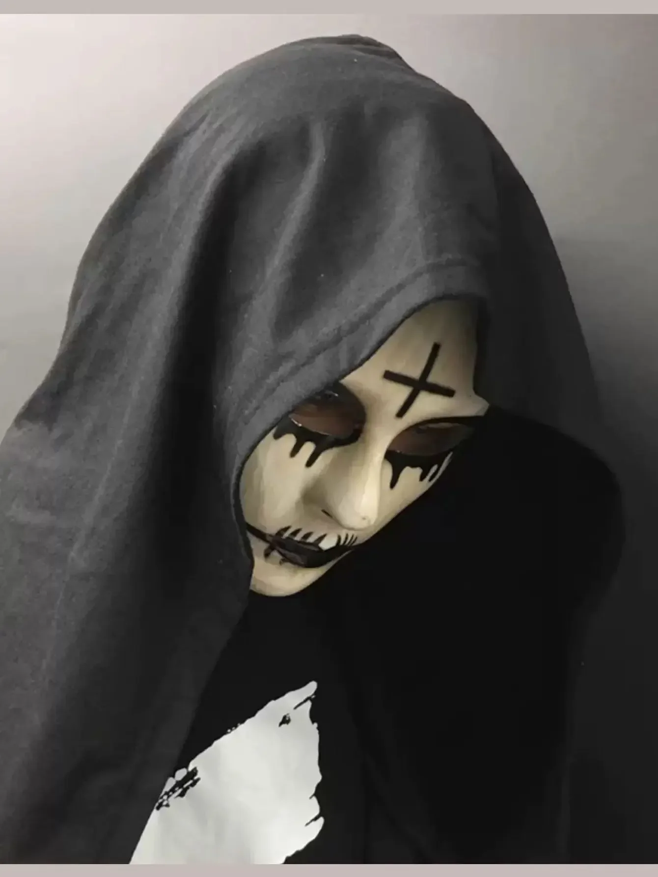 Máscara de payaso de Halloween, máscara divertida de cara de fantasma, máscara de venganza de terror, máscara de juego de rol para fiesta de baile, accesorios de decoración de disfraces