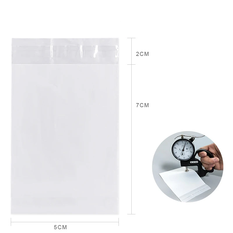 100pcs Small Frosted Pouches Plastic Clear Self-adhesive Bags DIY Handmade Stud Earring  Jewelry Display Packaging  Supplier