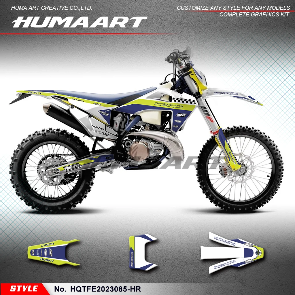 HUMAART Graphics Kit Decals Stickers Kit for Husqvarna TE FE TC FC TX FX FS 125 350 450 501 2019-2023, HQTFE2023085-HR