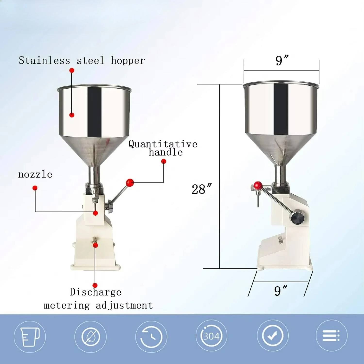 

Pizza Sauce Bottling Machine Manual Liquid Filling Machine Semi Automatic Small Piston Beverage Honey Fill
