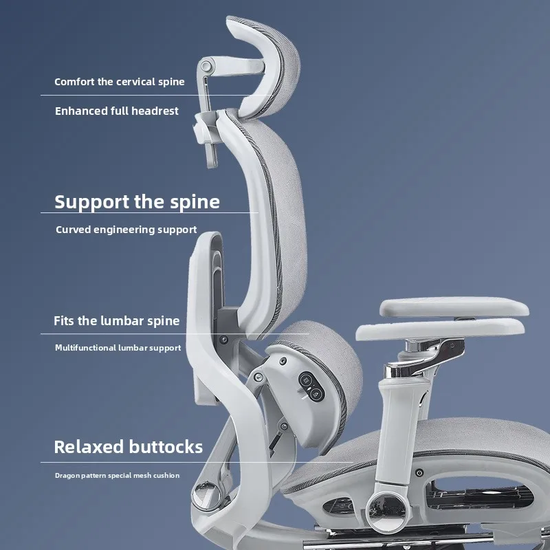 Ergonomic Office Chair with Ventilation Heating Massage Reclining Computer Gaming Chair for Home Comfort