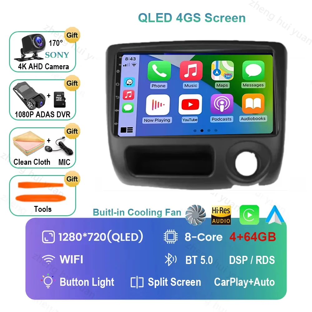 Für Toyota Vitz Yaris Echo 1999 - 2005 Android 16 Carplay Android Auto Multimedia-Radio-Videoplayer-Bildschirm mit Unterstützung für Rückfahrkamera