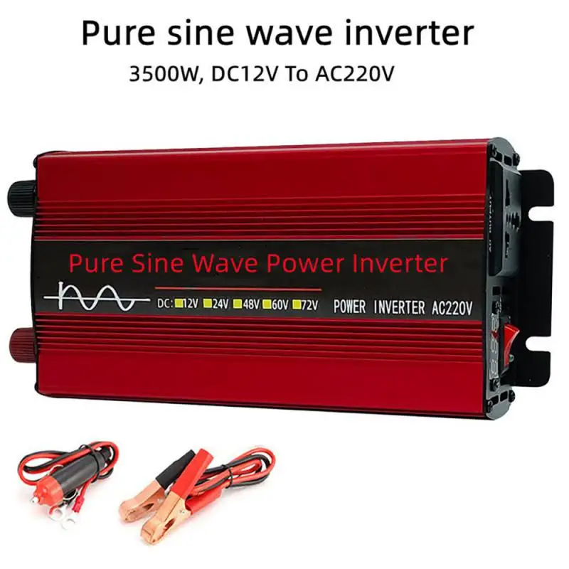 3000W/5000W/8000W Pure Sine Wave Power Inverter DC 12v To AC 220V Solar Panel System Outdoor Camping Wave Power Inverter