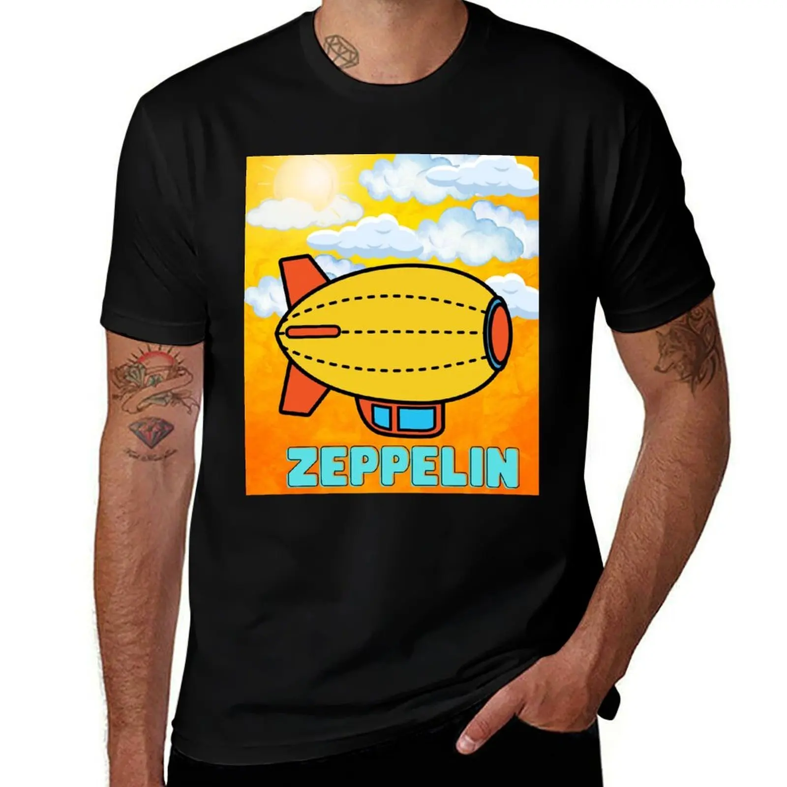 Vintage Zeppelin T-Shirt Plus Size Lightweight Top T-Shirt