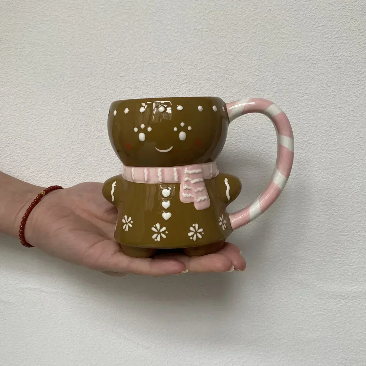 Tasse à café en céramique bonhomme en pain d'épice, cadeau de Noël, tasse à eau et à lait, soulagement ménager, niche créative