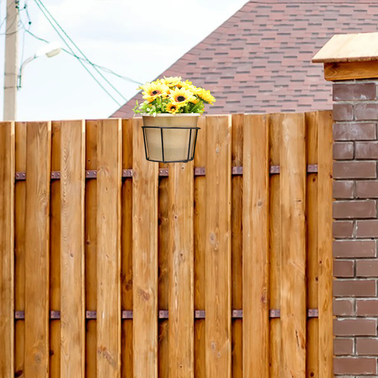 

3pcs Round Flower Stand Metal Holder For Balcony Garden Decor Hanging Planter Pot Balcony Plant Baskets Plant Stand