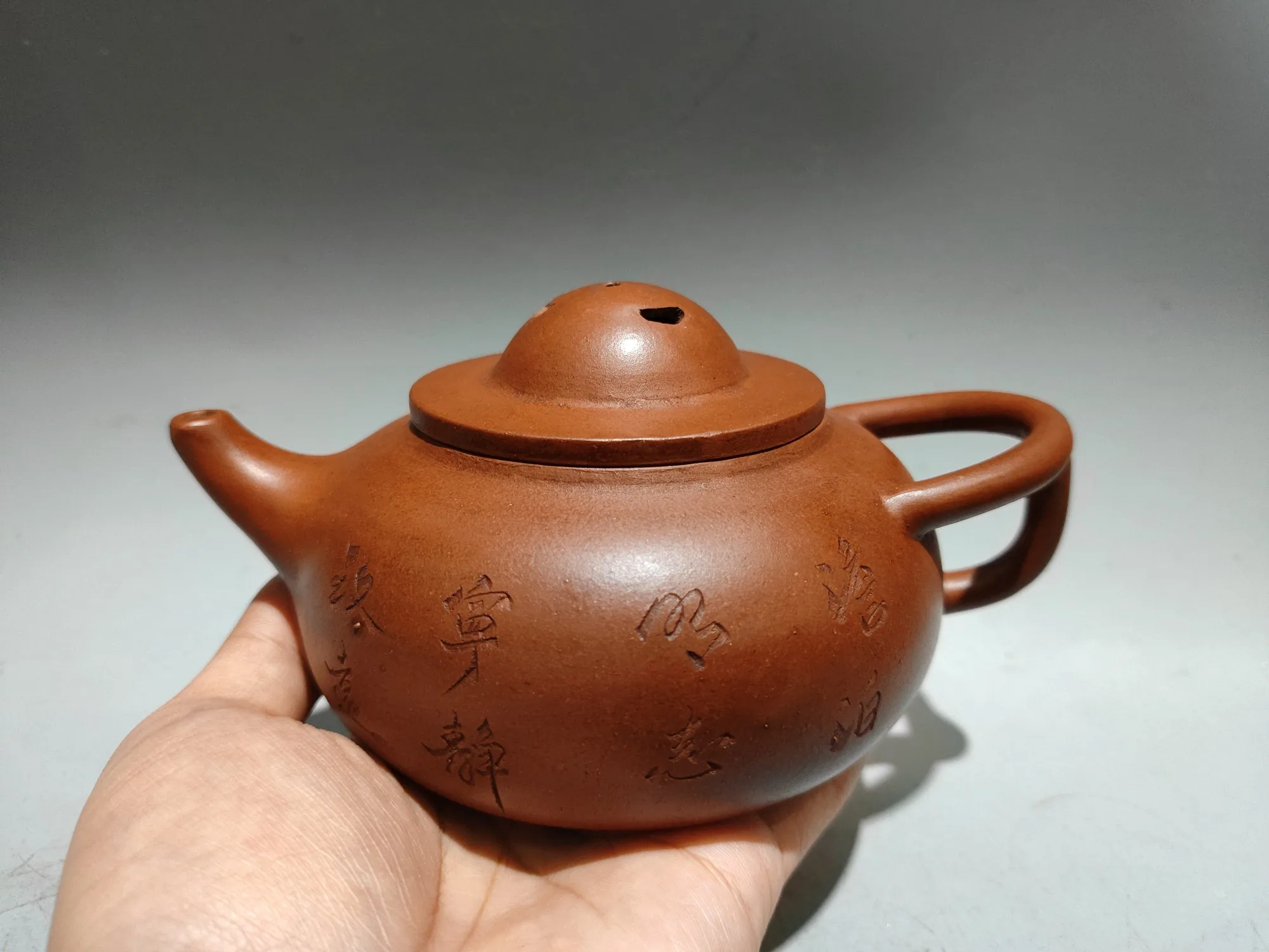 Purple Clay Teapot Old Red Mud Monk hat shaped pot Wooden fish lid pot kettle Teapot Tea Ceremony Sample Tea