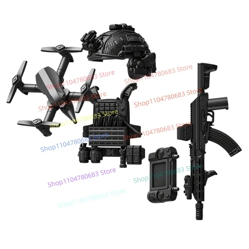 New 5CM Figure Accessories Special Forces Belt, Bulletproof Vest Assembly Model Ornament,cartoon Toy Holiday Gift for Collection