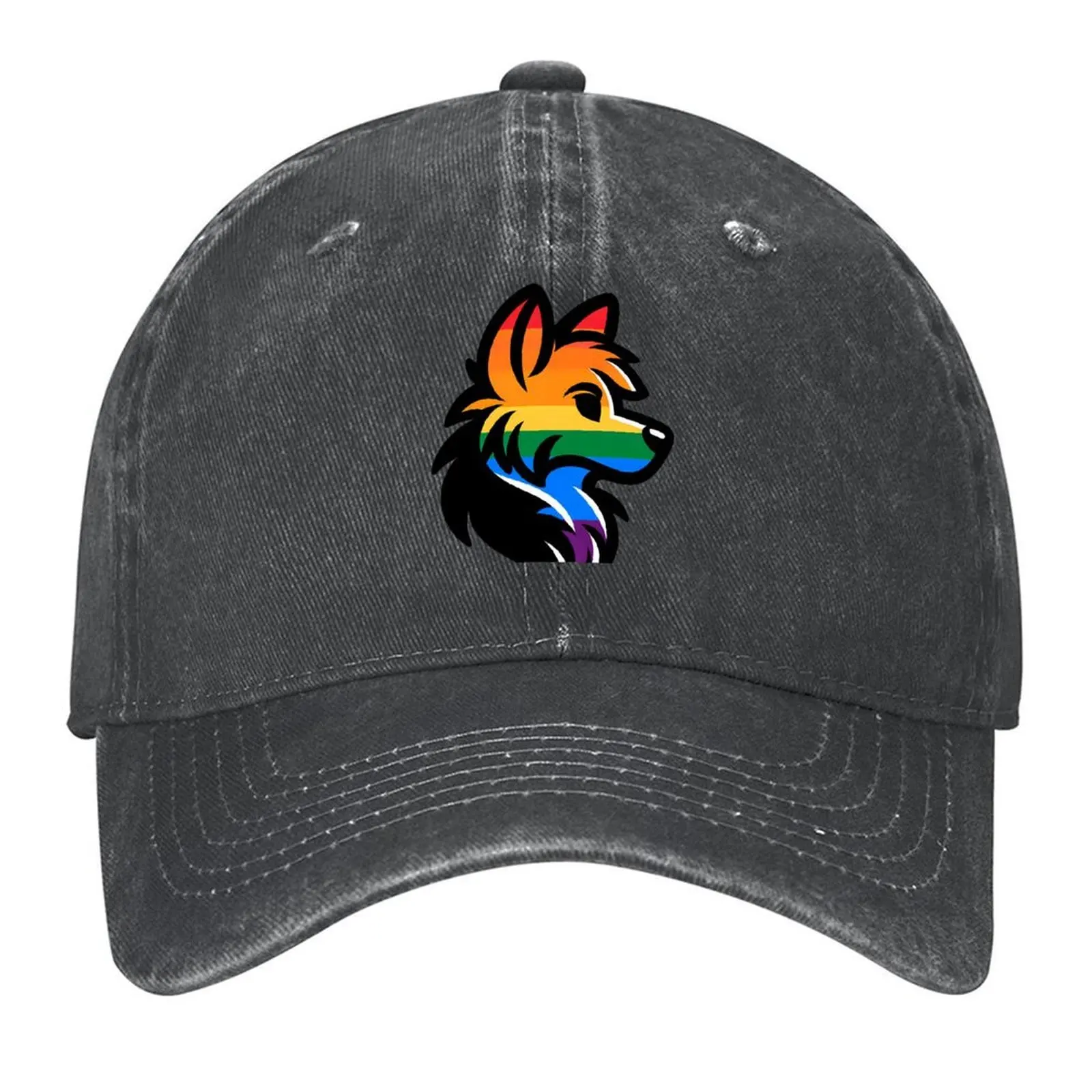 

LGBTQ Furry Pride Wolf Logo Baseball Cap Fashion Beach Sunhat winter hats for men luxury woman cap Hats Woman Men's