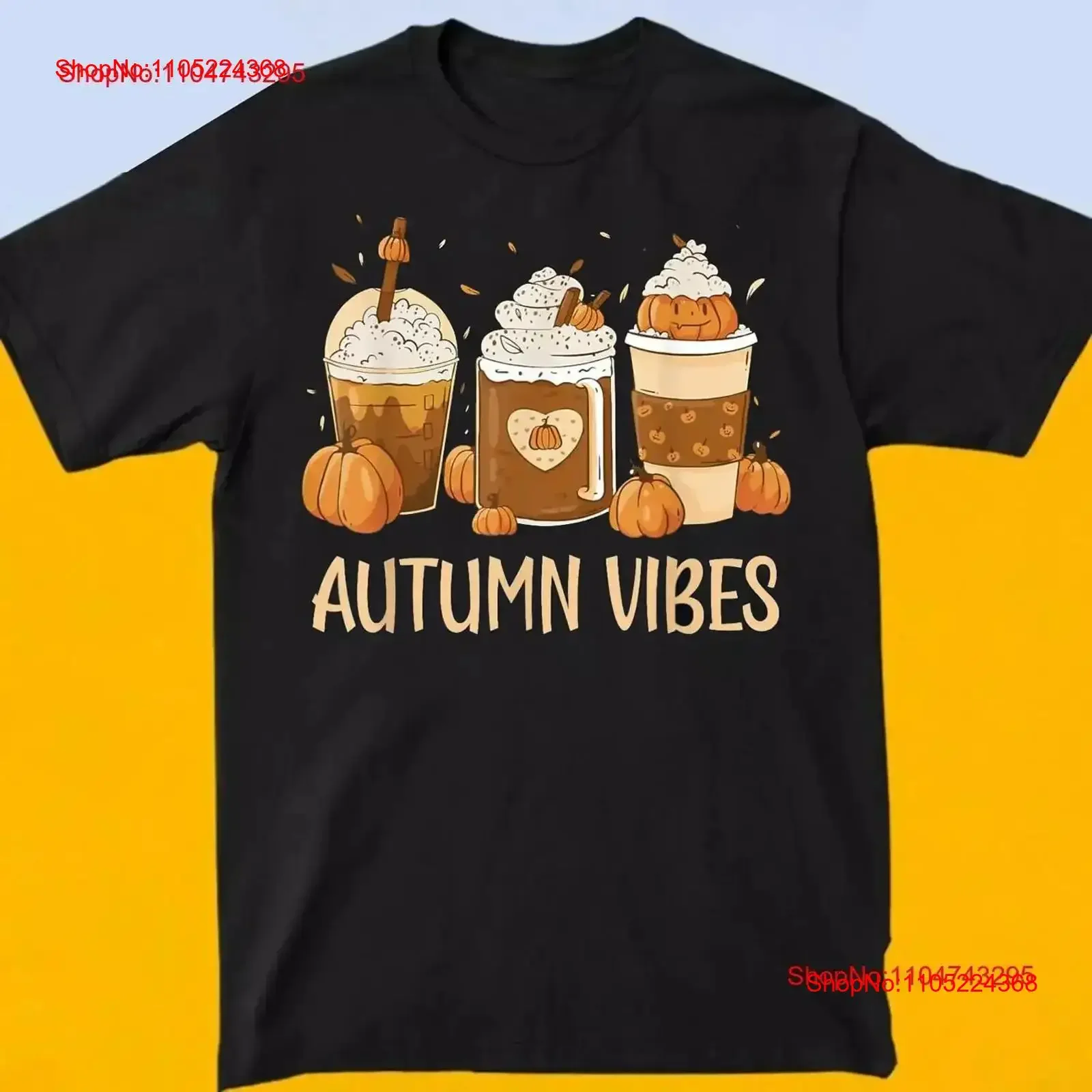 Pumpkin Spice Latte Fall Autumn Vibes Coffee T Shirt vintage Washed Slightly Stretched streetwear Casual vintage Washed homme