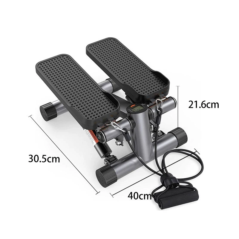 Portable Home Gym Cardio Workout Equipment ABS Mini Stepper With Resistance Bands Exercise Stair Stepper
