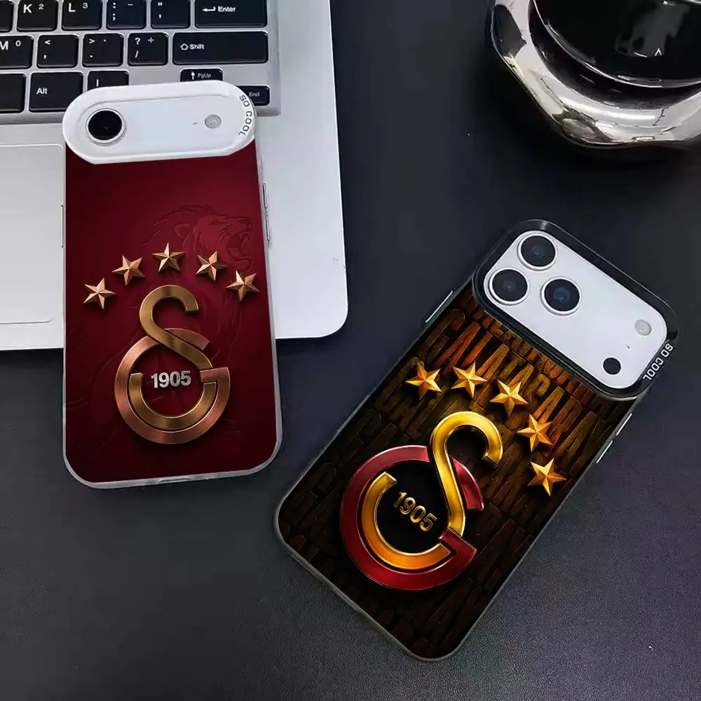 Classic G-Galatasaray S-SK pattern 1905  Case For iPhone 17,16,15,14,13,12,11 Plus,Pro Max,XS Inner Silver Plating