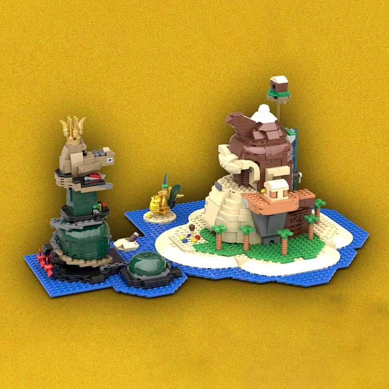 1326 قطعة MOC DK Isle وK Rool Mariosed نموذج اللبنات العمارة هدية الكريسماس لتقوم بها بنفسك فكرة لعبة التعليم الطوب عيد ميلاد #3