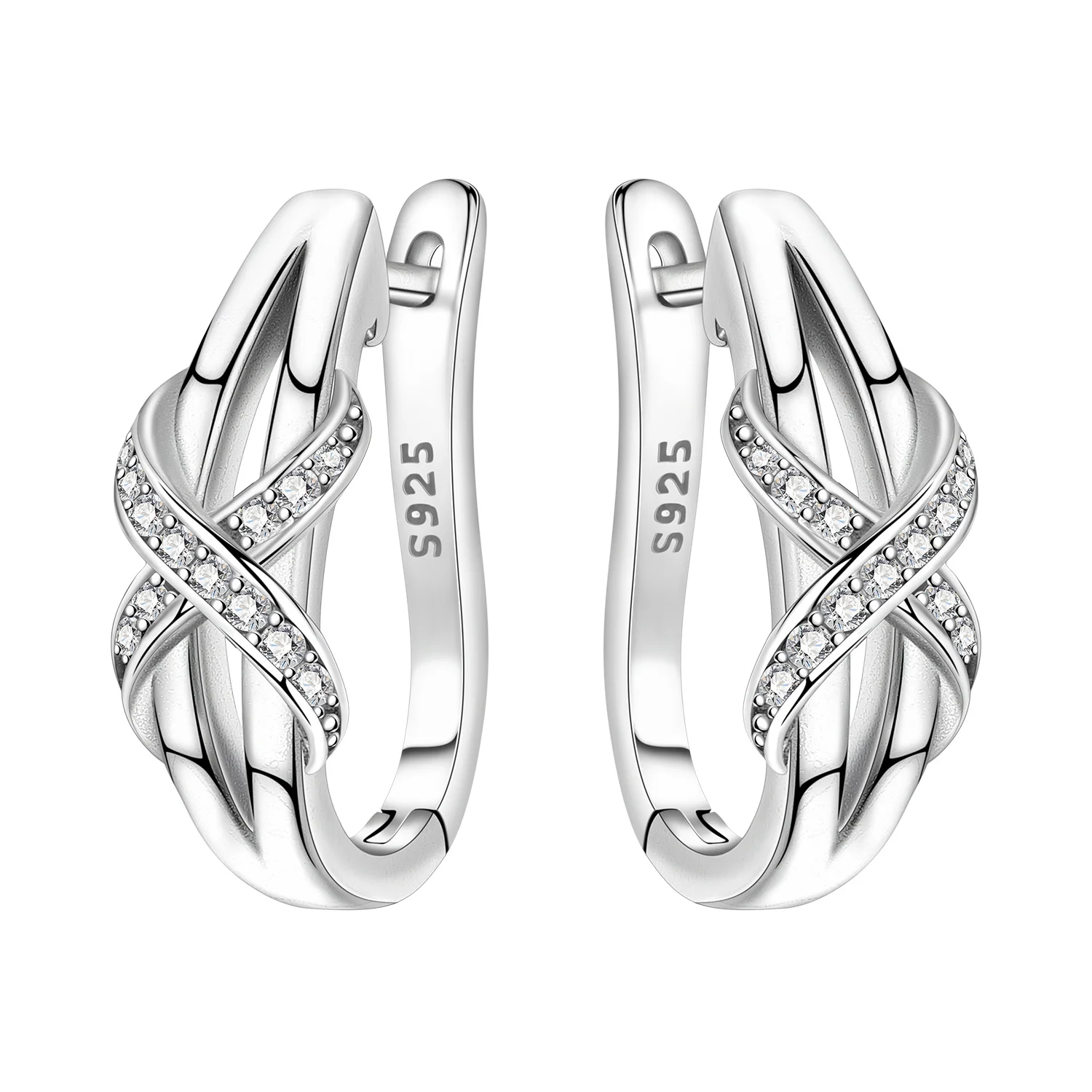 Schlichte U-förmige Ohrringe aus 925er-Sterlingsilber, Schmuck, vielseitige Creolen für Frauen, Schmuck, feine Geburtstagsfeier-Geschenke