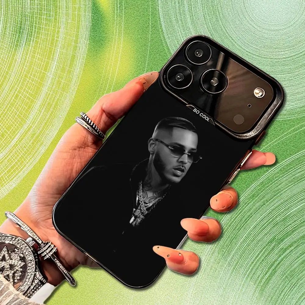 Rapper R-Roa Singer Phone Case For iPhone 14,17,13,12,11,16,15,Mini,Pro,SE,XS,MAX,Black Matte Silicone Cover