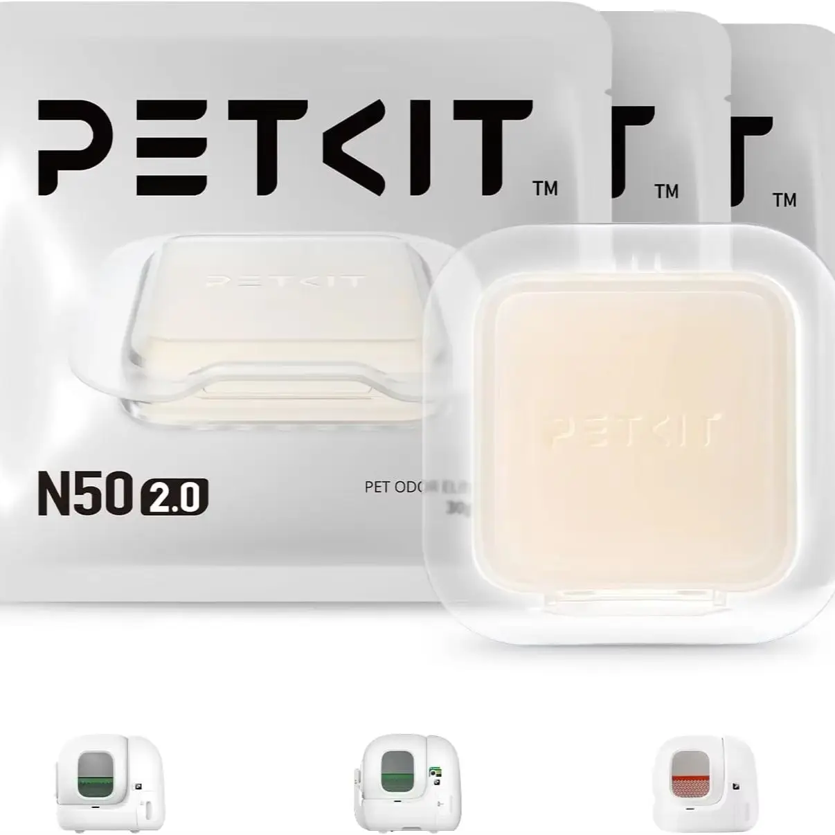 PETKIT N50 Geruchsbeseitiger 2.0 Exklusiv für PuraMax und PuraMax 2 Selbstreinigende Katzentoilette Geruchskontroll-Entferner