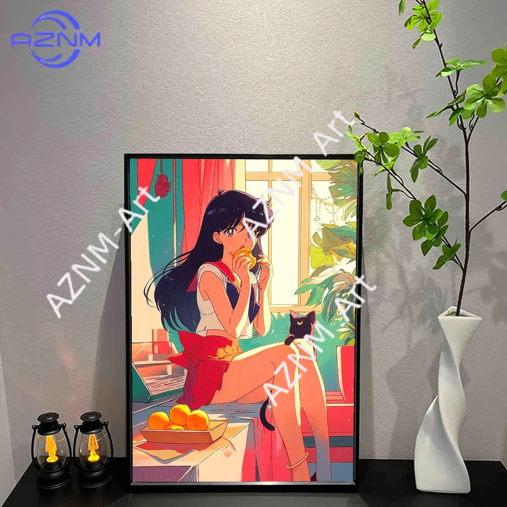 1 Stück Sailor Moon Dekorationsgemälde, geeignet für Schlafzimmer und Wohnzimmer.