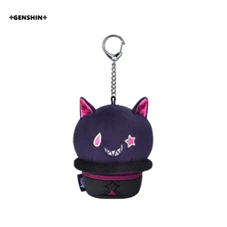 [Genuine] Anime Game GENSHIN IMPACT Cosplay Diy Accessories Lyney Magic Show Cartoon Plush Cat Pendant Soft Keychain Kids Gifts