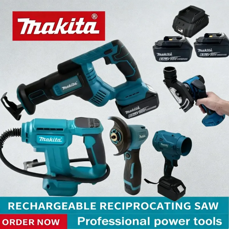 

Аккумуляторный ударный шуруповерт Makita, электрическая сабельная пила, профессиональный беспроводной электроинструмент 18В