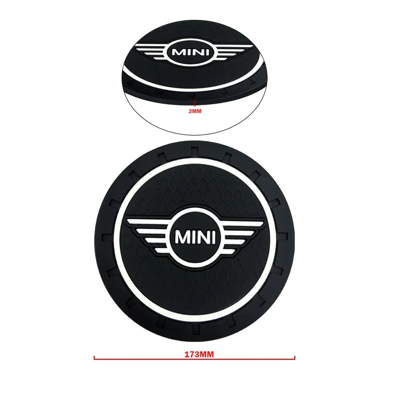 1/2pcs New Car Cup Mat Anti-slip Bottle Holder Coasters For BMW MINI Cooper One JCW Clubman Countryman R55 R56 F55 F56 R57 R58