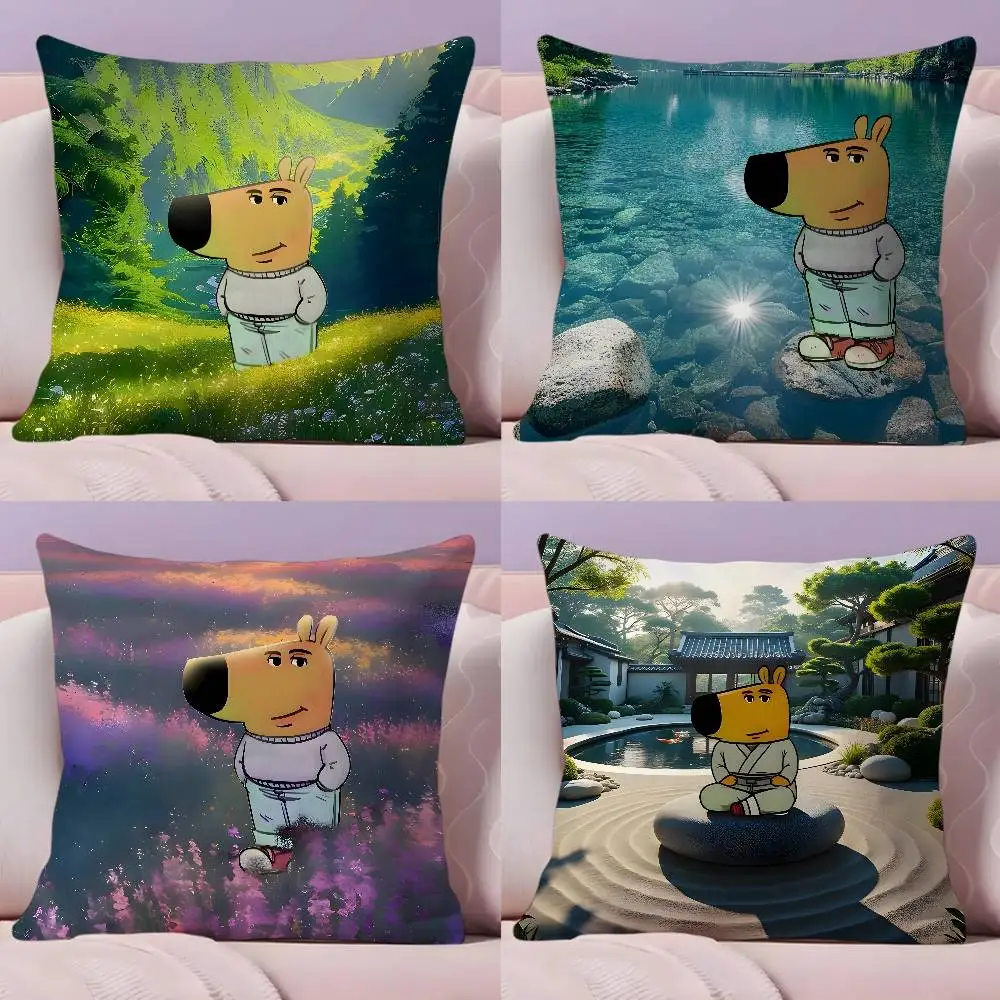 

Cartoon C-Chill Guy Pillow Case Ultra Soft Skin Friendly Fabric Cloud Like Comfort & Concealed Zipper